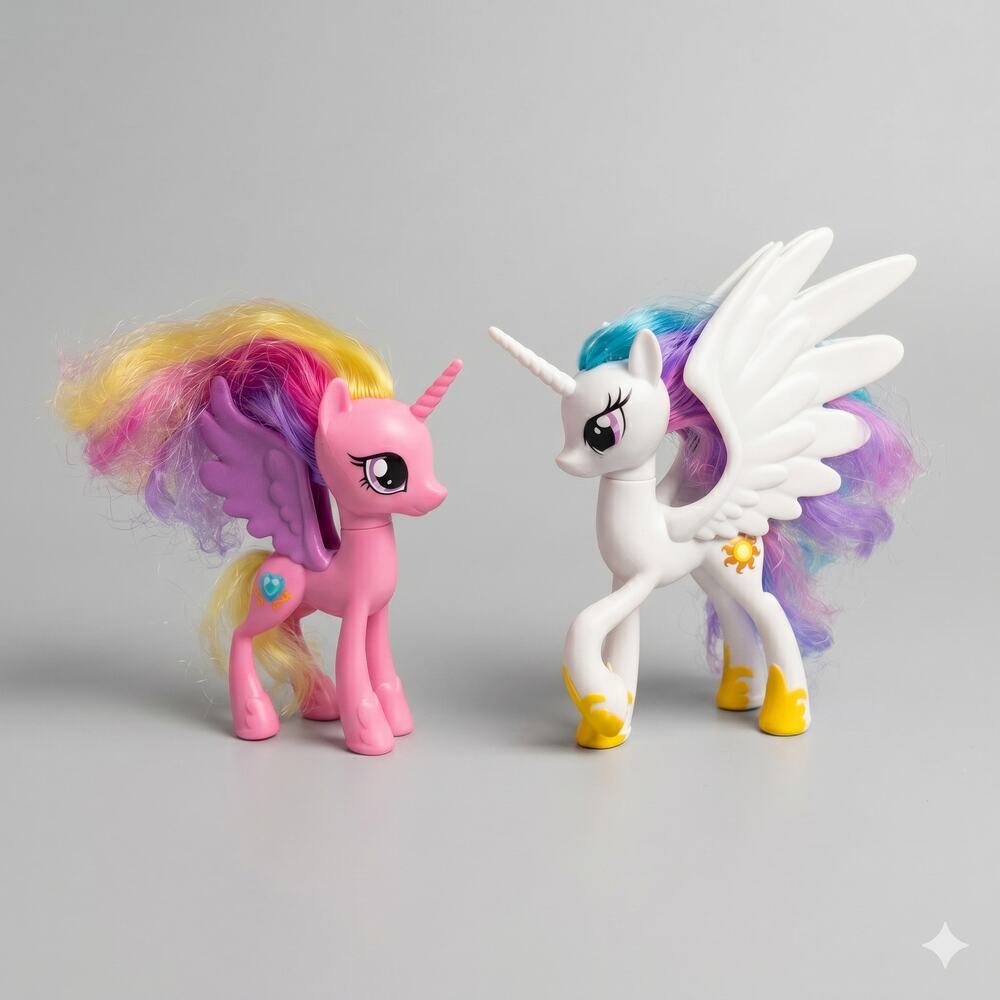Hasbro My Little Pony Princess Celestia Cadance Figure Lot Kidcore Fairy Y2K